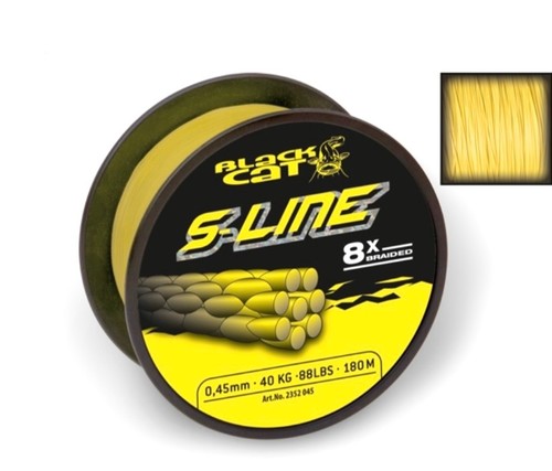 Black cat line wallerschnur - black, s-line