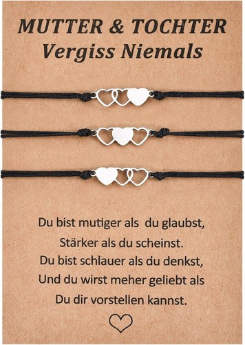 Herzarmband set für mutter - herzarmband,