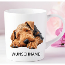 Airedale Terrier- Personalisierte Tasse Hund  Wunschname -100 Rassen wählbar