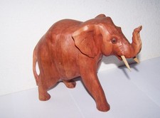 Holz ELEFANT HOLZELEFANT DEKOELEFANT ELEPHANT Holzfigur BALI HANDARBEIT