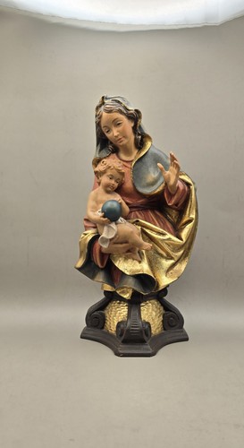 Holzfigur madonna mit - holzfigur,