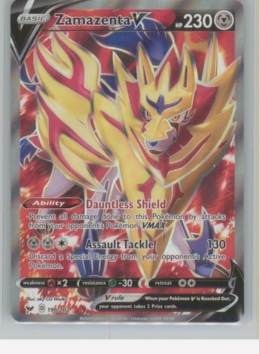 Zamazenta 196 202 ultra rare - v, 196/202