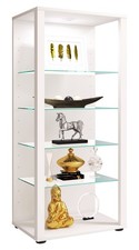 Vcm holz glas stand vitrine - -,