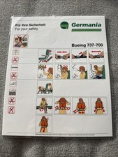Safety Card Germania * Boeing 737-700 * Fluchtwegvarianten