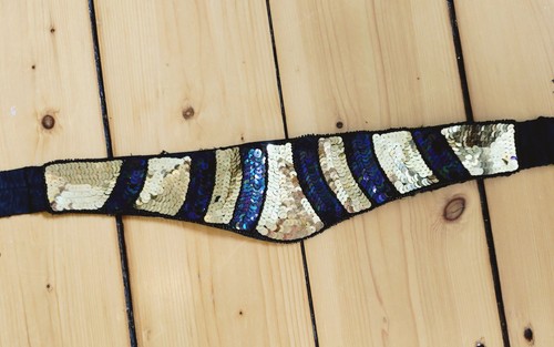 Vintage paillettengürtel - vintage, 82