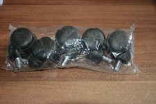 5 x Ersatzrollen Bürostuhl Weichbodenrollen Ersatz Rollen für Teppich 50mm neu