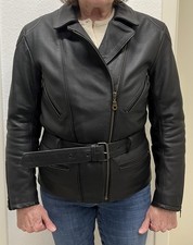 Motorrad Damen-Lederjacke Highway 1, Gr. 38, schwarz, neuwertig