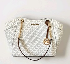 Michael Kors 🔥Tasche JET SET TRAVEL LG CHAIN SHLDR TOTE VANILLA /Gold  %%%% BF