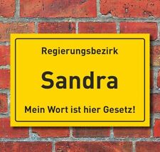 Ortsschild Regierungsbezirk Geschenk Geburtstag Hausschild 3 mm Alu-Verbund