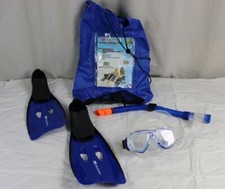 T/ Kinder Schnorchelset Aquatics m. Nylon Rucksack Brille+Flossen+Schnorchel 134