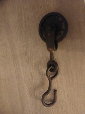 Alter Flaschenzug Umlenkrolle Seilzug Metall Antik Deko Vintage Bauhaus