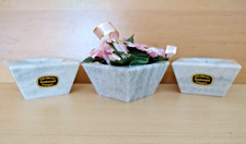 3 Kerzenhalter aus Naturstein, Erzgebirge Tischschmuck