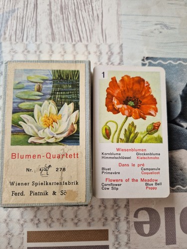 Vintage blumen quartett - vintage,