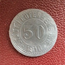 NOTGELD LEUTENBERG 50 PFENNIG 1918 # THÜRINGEN # F. 293.3 SCHWARZBURG KRIEGSGELD