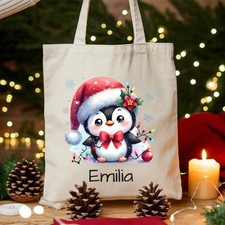 Kinder Weihnachten Stofftasche Personalisiert Stoffbeutel Kindergarten