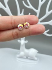 Ohrringe mit SWAROVSKI ELEMENTS Chaton 8 mm Sterling Silber Ohrstecker Schmuck