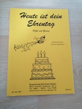 Noten Blasorchester Blasmusik HEUTE IST DEIN EHRENTAG Polka mit Gesang, Neu