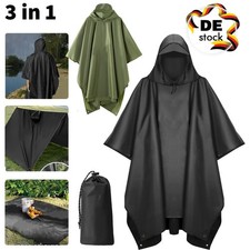 BUNDESWEHR PONCHO US REGENPONCHO RIPSTOP ARMY BW NÄSSESCHUTZ OUTDOOR REGENUMHANG