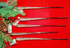 10 Stück Eiszapfen Massivglas