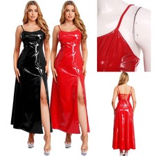 Damen Gothic Punk Lange Kleid