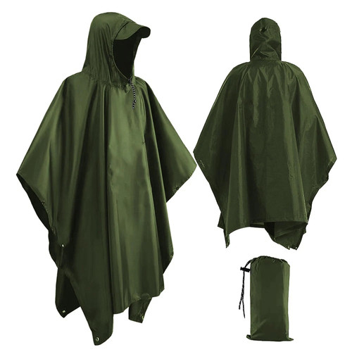 Regenponcho oliv grün - us,