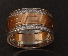 Eheringe aus 925er Silber,mittig rose' vergoldet DamenRinge mit Zirkonia gefasst