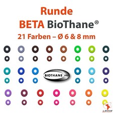 BioThane® Meterware Coated Rope BETA wasserfest Gurtband rund | Ø 6 mm / Ø 8 mm