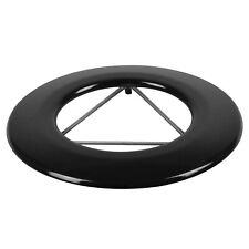 Rauchrohr / Ofenrohr Emaille 120mm Wandrosette mit Feder Schwarz D120