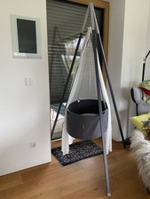 Leander Babywiege mit Stativ, Matratze, Himmel, 2 Spannbettlaken und Betteinlage