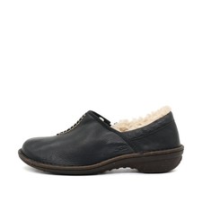 UGG Damen 1928 Slipper Schwarz Leder Gefüttert Classic Clogs EU 40