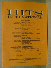Musiknoten " HITS - INTERNATIONAL " für Klavier und Combo