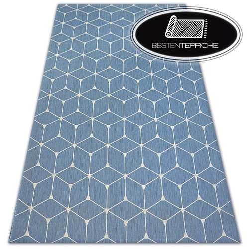 Moderne sisal blau würfel - moderne,