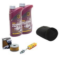 Öl Wartung 2L Set für Suzuki DR 500 S DR500 81-83 Luftfilter Ölfilter Zündkerze