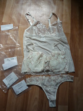 BH-Set + Hemd "Exception" von Miriale Luxury in weiß-beige, Größe 90D/L(42-44)