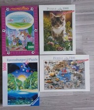 4 Puzzle 1000 - 1500 Teile Puzzle Konvolut