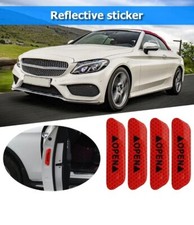 4x Auto Tür Reflektierende Warnung Aufkleber Sticker Rückstrahler Sicherheit