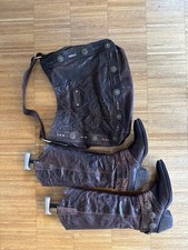 Damen Stiefel Gr. 41  - Boots Echtleder mit Schlange und Passender Tasche.