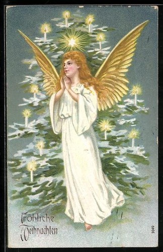 Hübscher weihnachtsengel - ak,