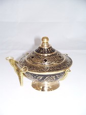 WEIHRAUCHSCHWENKER Messing bemalt ca. 10 x 10 cm neu. Weihrauchfass Räuchergefäß