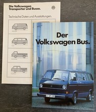 Prospekt VW Volkswagen Bus T3 mit Caravelle Syncro 4x4, 8/1985 DINA4 30+4 Seiten