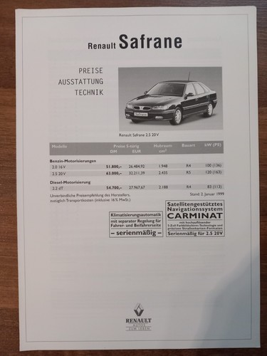 Renault safrane preise - safrane,