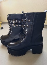 Biker Boots schwarz für Damen