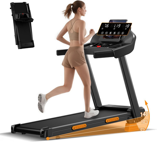 Klappbares laufband mit - klappbares,