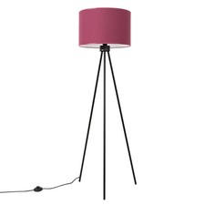 Stehlampe Stoff Bordeaux Rot