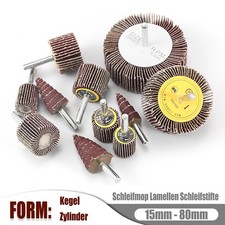 Fächerschleifer Kegel/Zylinder Schleifmop Lamellen Schleifstifte Vliesschleifer