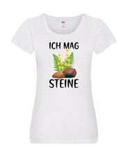 Ich mag Steine | Natur | Blumen v2 Damen Shirt Weiß