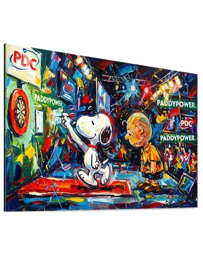 Darts leinwand bild snoopy - bild,