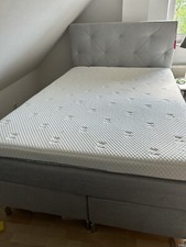 Boxspringbett Säbövic von IKEA, 140x200 mit Matratze und Topper, gut erhalten