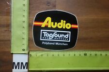 Alter Aufkleber Musik HiFi Audio TV Radio Kino Video TopSound Polyband München