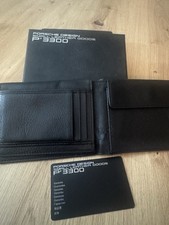 Porsche Design Herren Geldbörse Echtleder Schwarz Gebraucht Top Zustand
